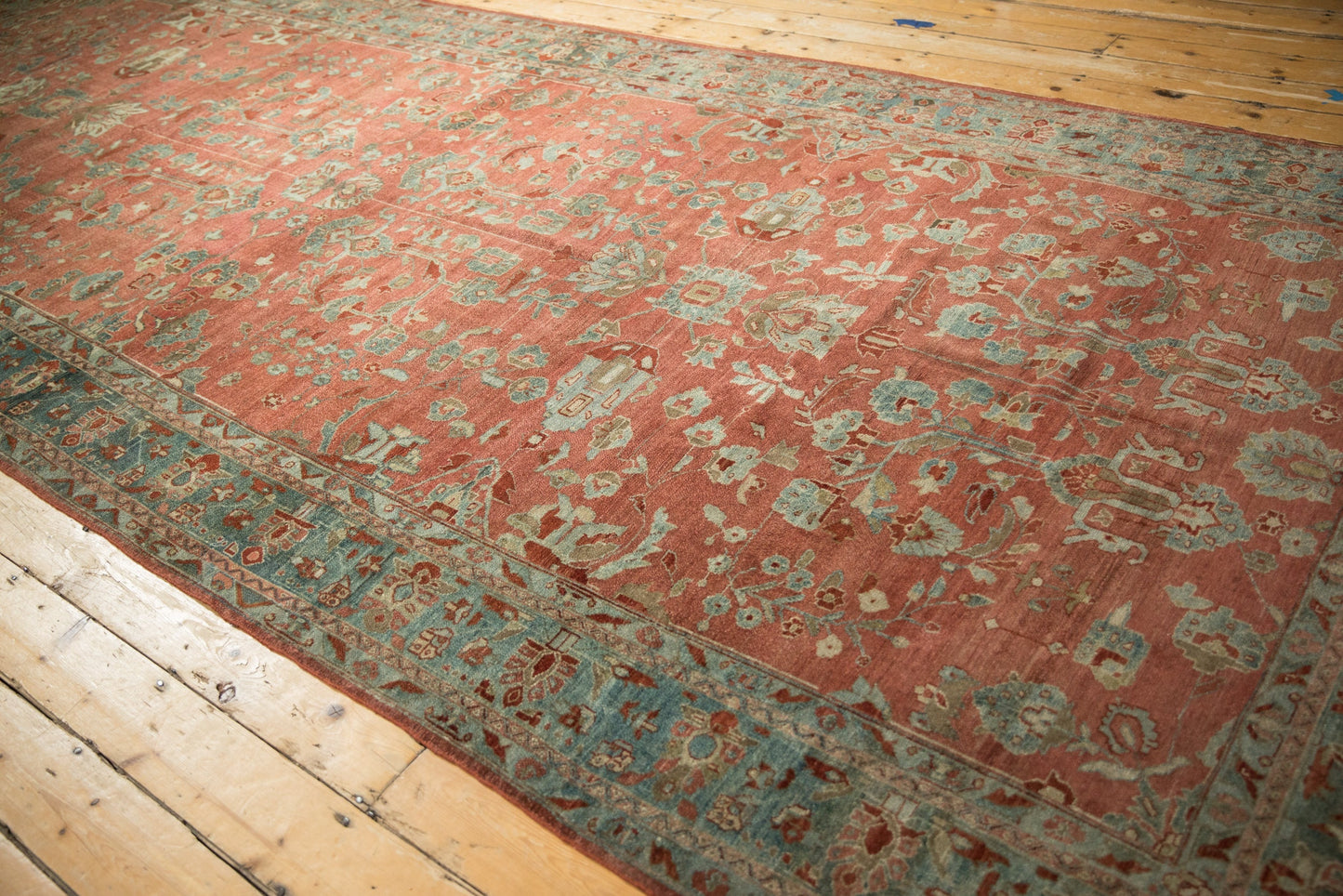7x17 Vintage Distressed Bibikabad Carpet