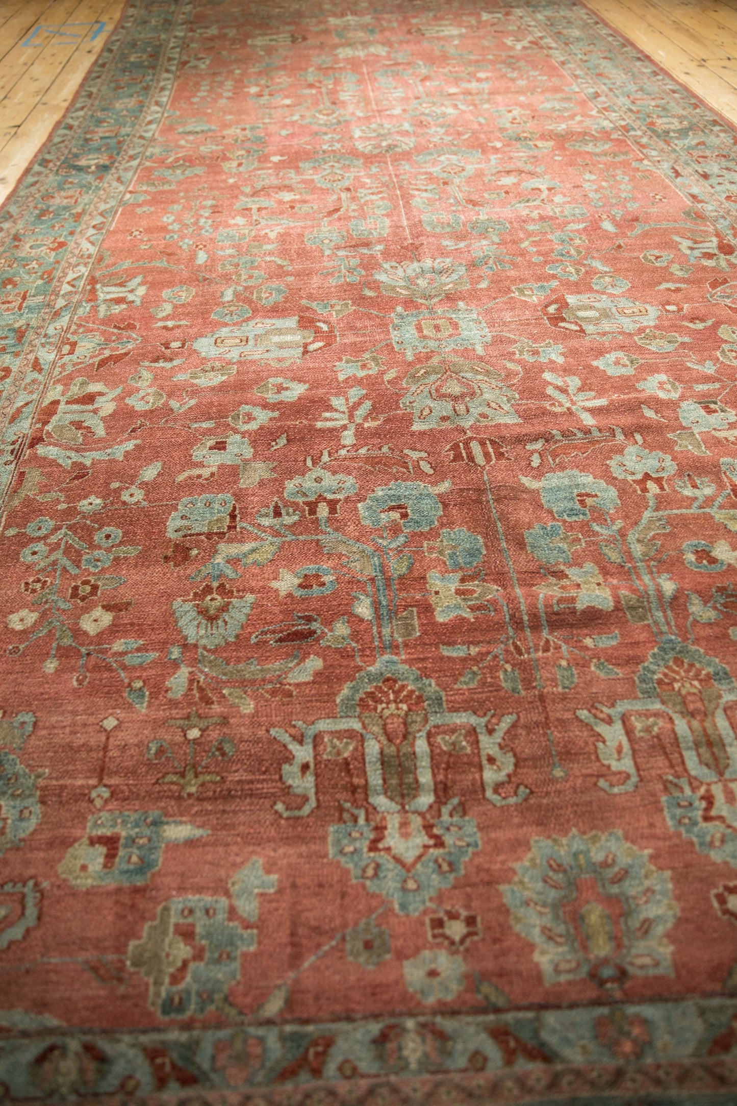 7x17 Vintage Distressed Bibikabad Carpet