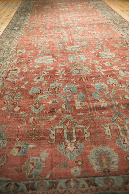 7x17 Vintage Distressed Bibikabad Carpet