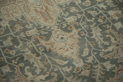 7x10.5 Vintage Distressed Tabriz Carpet