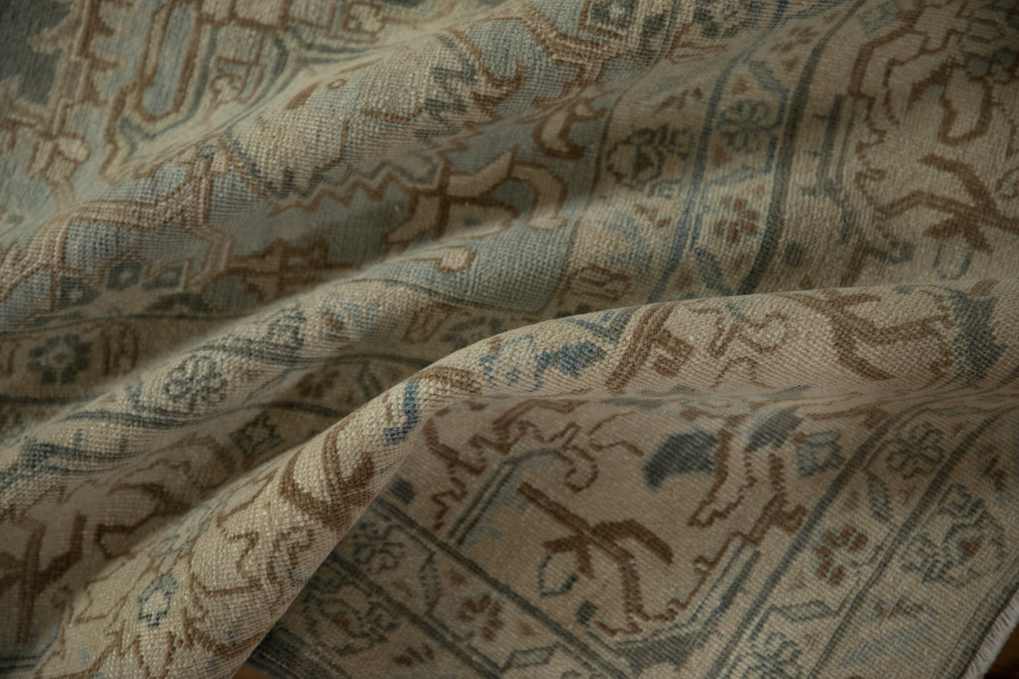 7x10.5 Vintage Distressed Tabriz Carpet