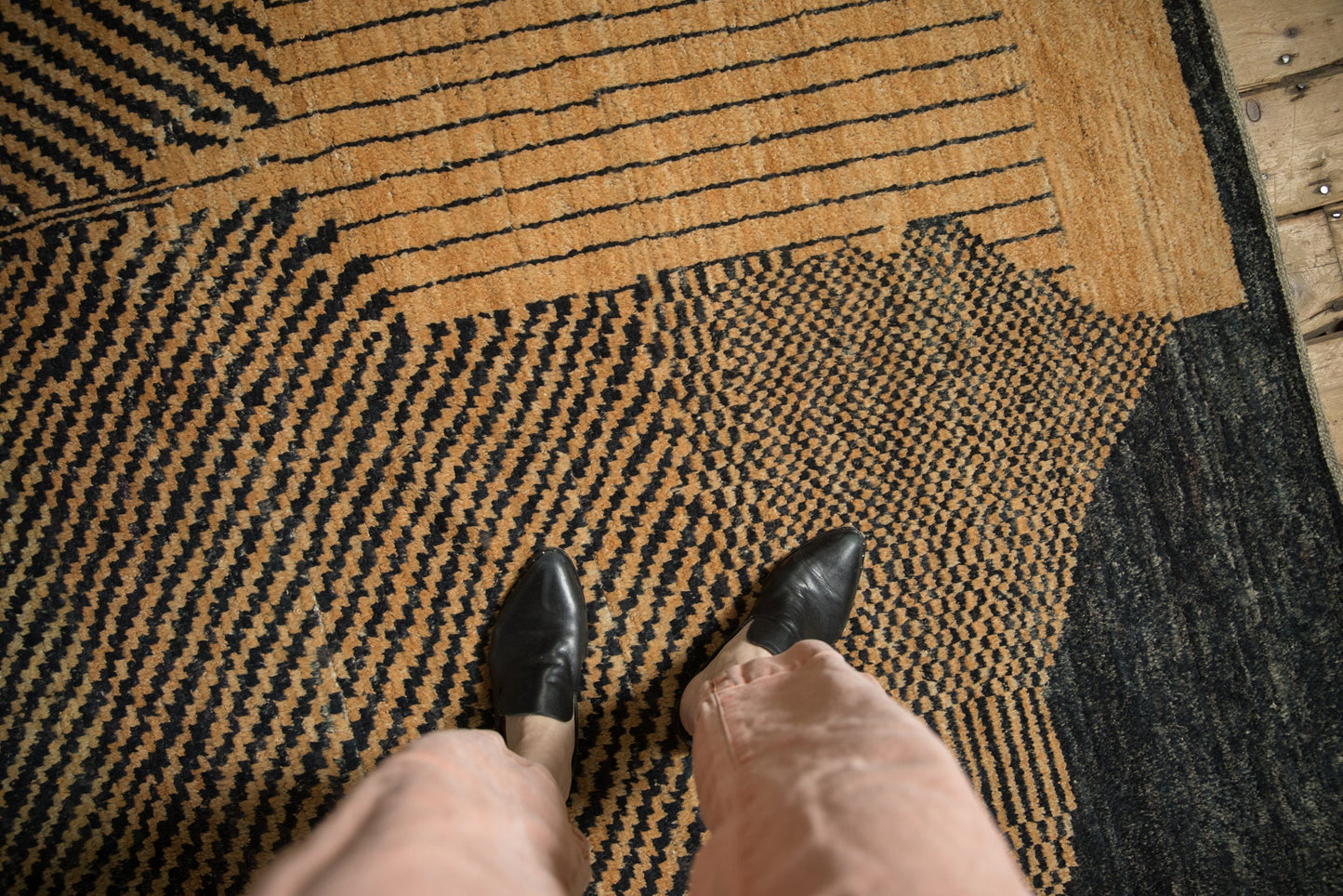 7x9.5 Afghani Moroccan Design Carpet