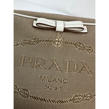 Prada Khaki Canvas Camera Crossbody Bag