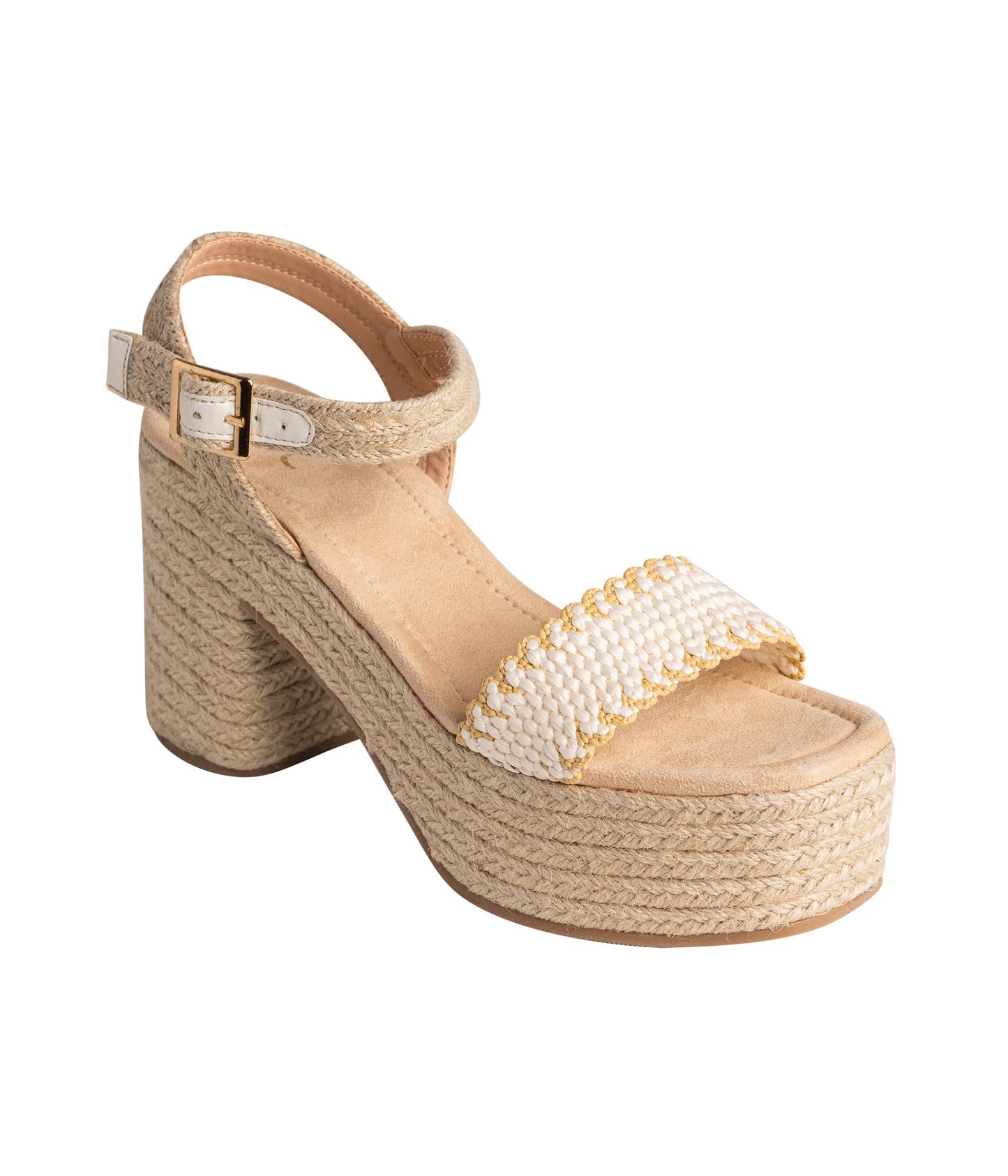 Sandali con piattaforma Elise in bianco sporco