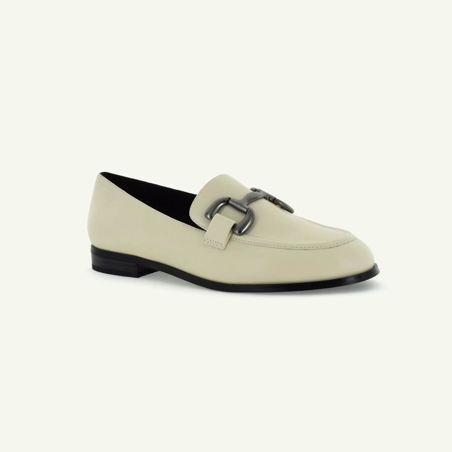 GEORGINA: KLASSISK LOAFER - ECRU