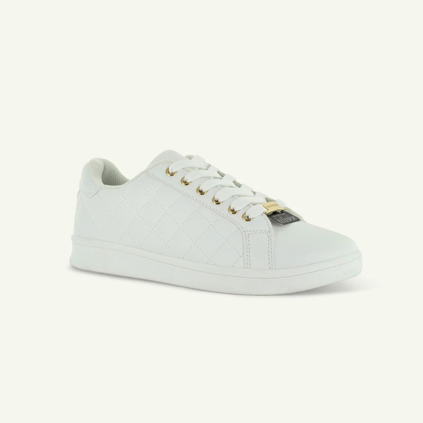 VOLTAIRE: GESTEPPTER COURT-SCHUH - WEISS