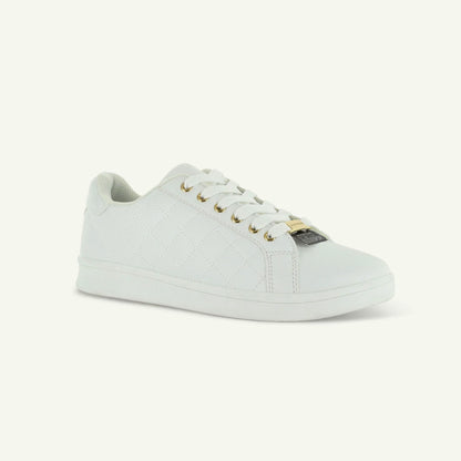 VOLTAIRE: GESTEPPTER COURT-SCHUH - WEISS