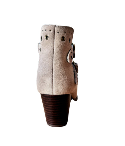 Stivaletto alla Caviglia in Pelle Elsa in Taupe