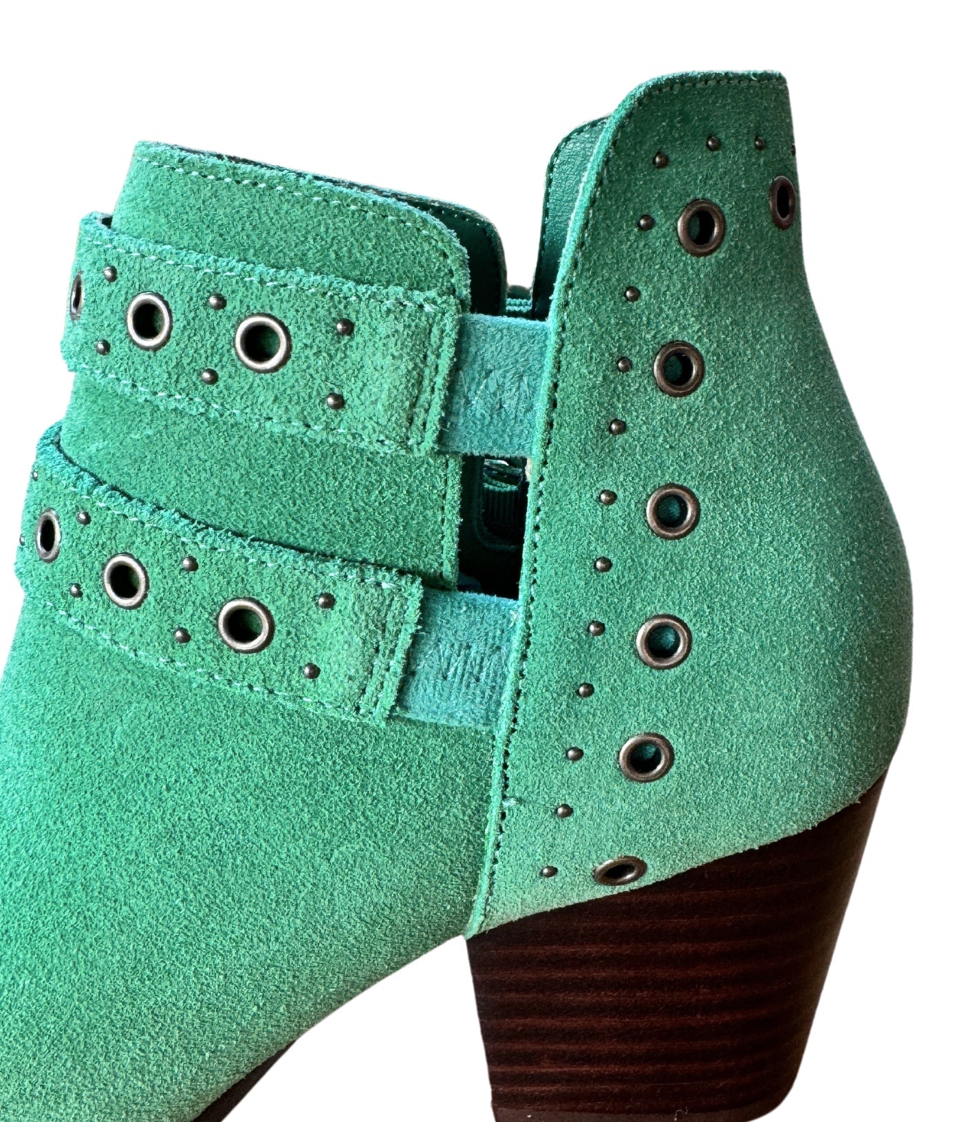 Stivaletto in pelle Elsa color verde petrolio
