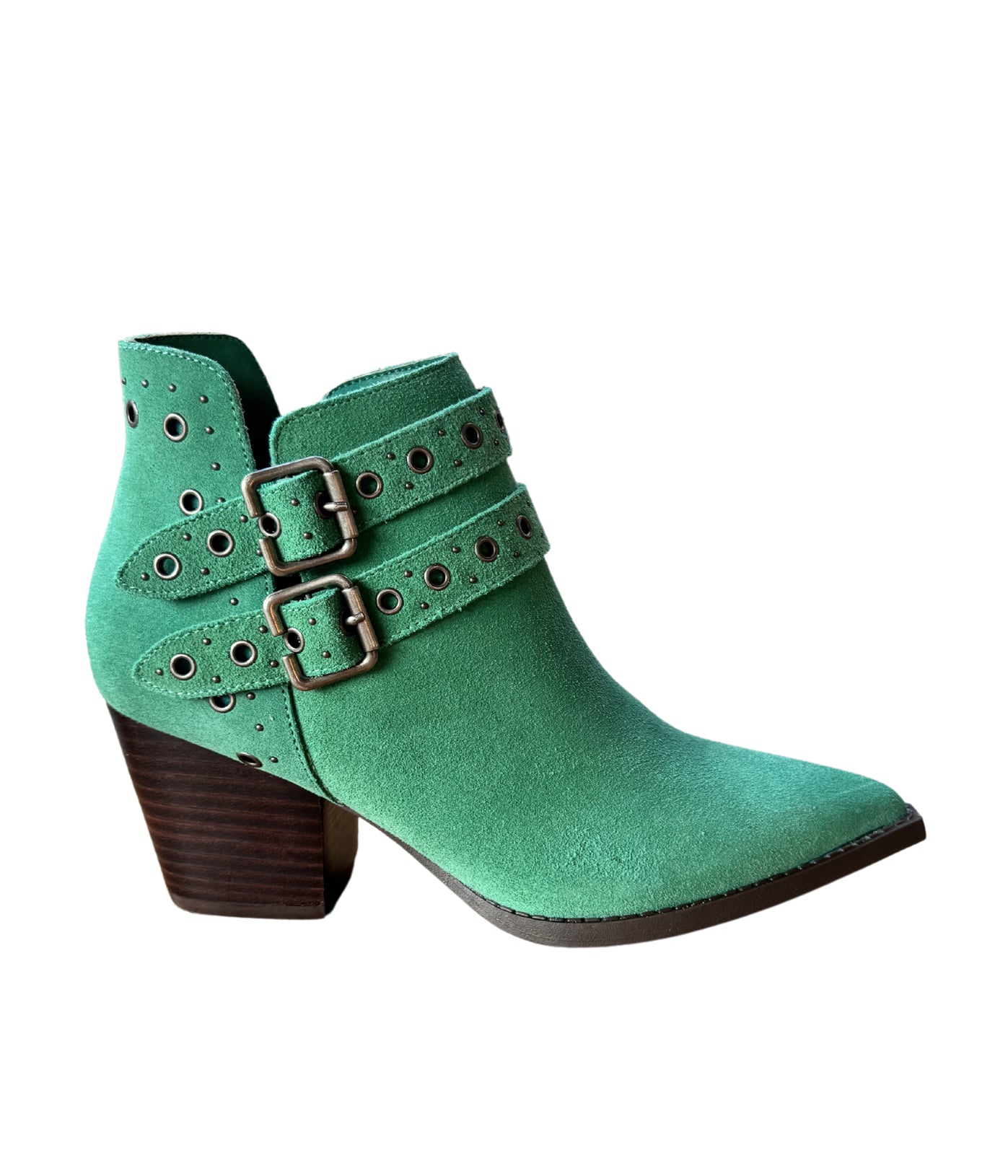 Stivaletto in pelle Elsa color verde petrolio