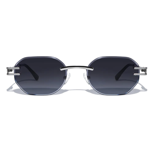Lunettes de soleil sans monture en métal Emil