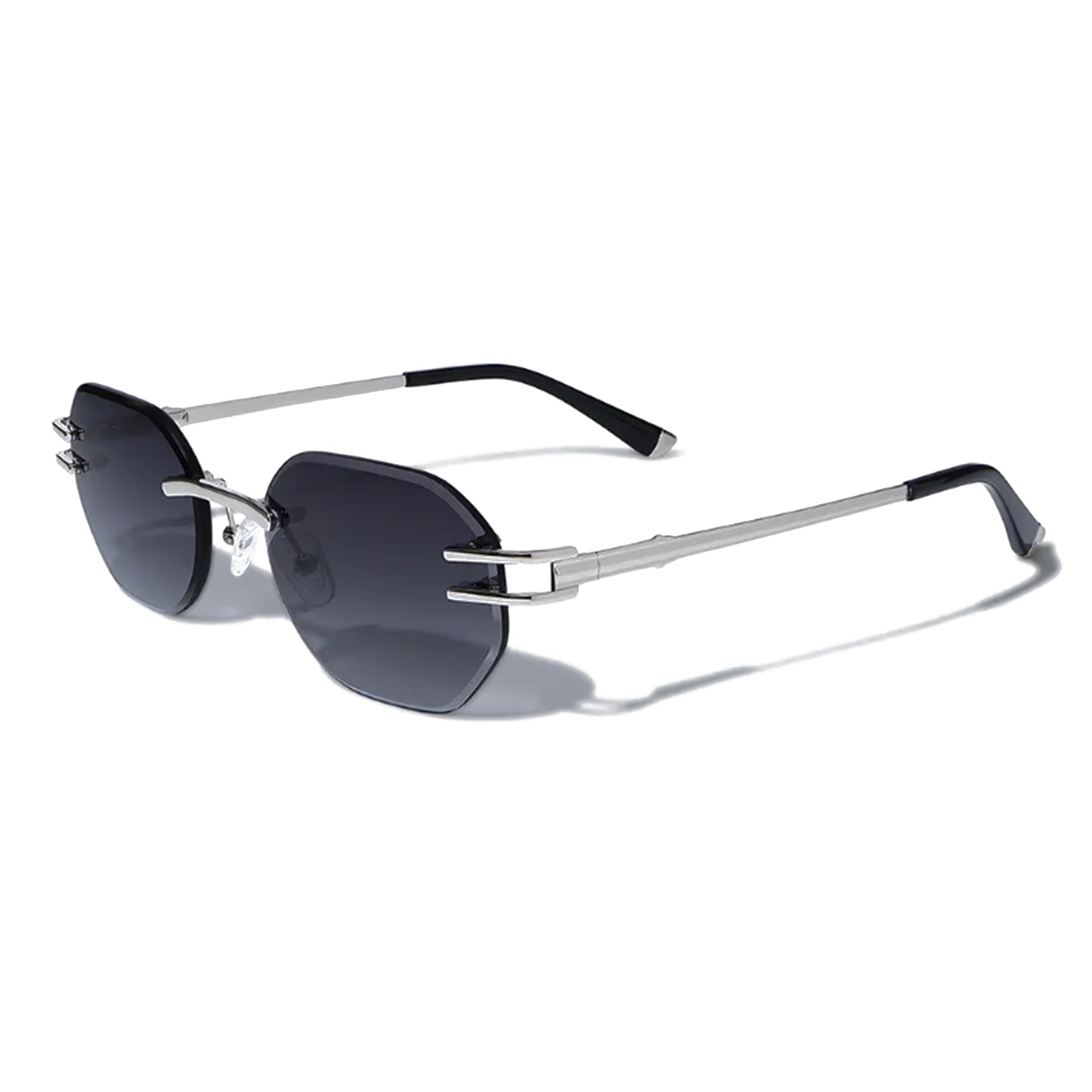 Lunettes de soleil sans monture en métal Emil