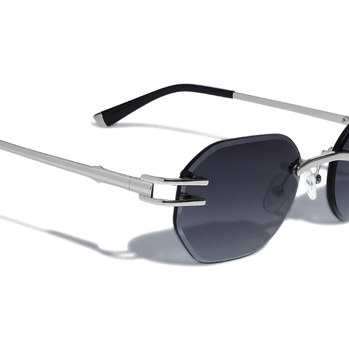 Lunettes de soleil sans monture en métal Emil