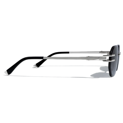 Lunettes de soleil sans monture en métal Emil