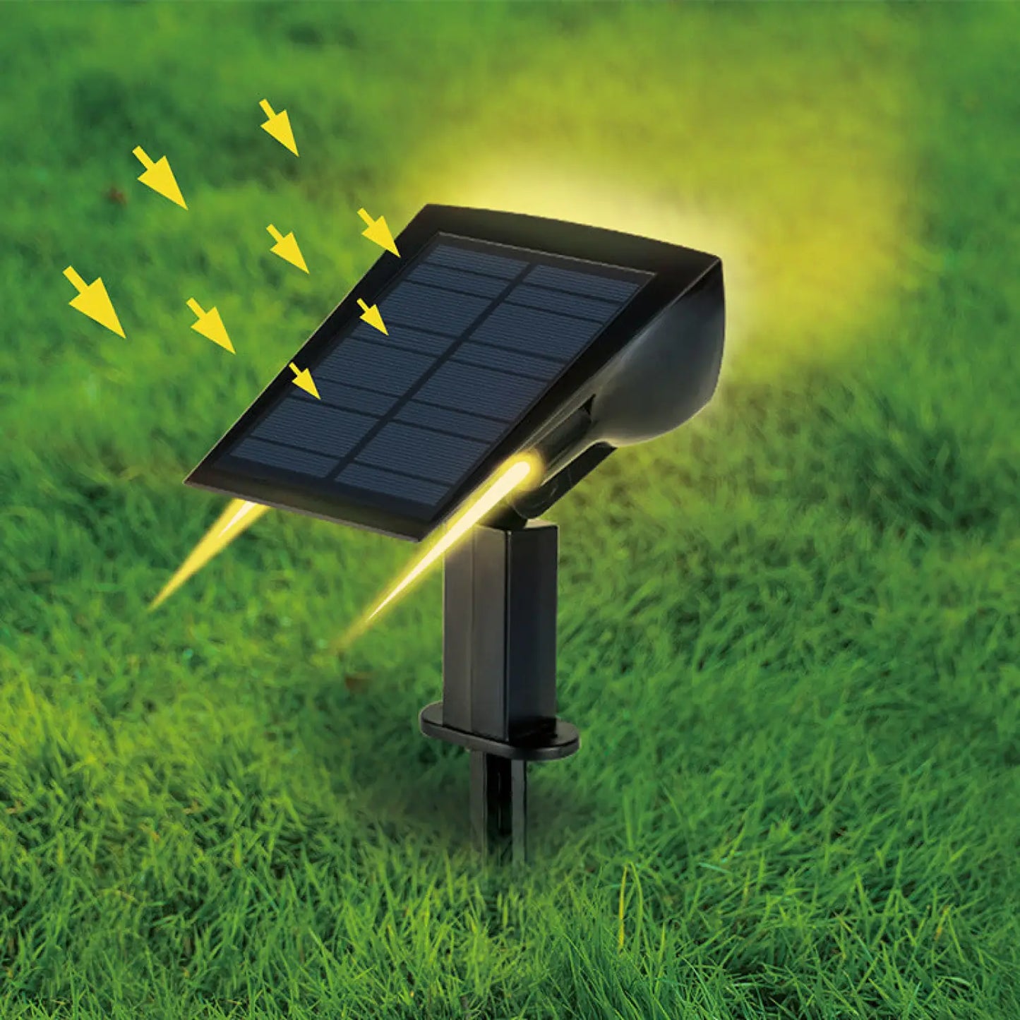 Energieffektiv solspotlight för trädgårds- och gräsmattebelysning