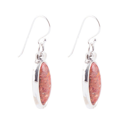 Orecchini in Corallo Spugna Arancione Eternamente - Argento Sterling