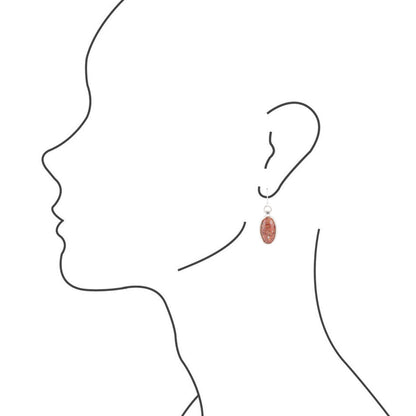 Orecchini in Corallo Spugna Arancione Eternamente - Argento Sterling