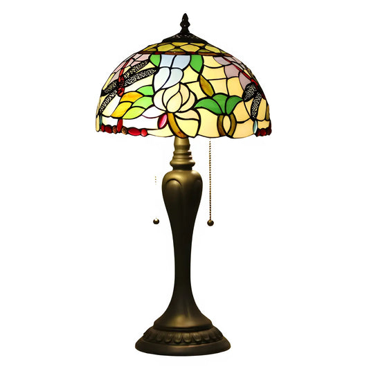 Europeisk Tiffany-lampa med trollsländedesign