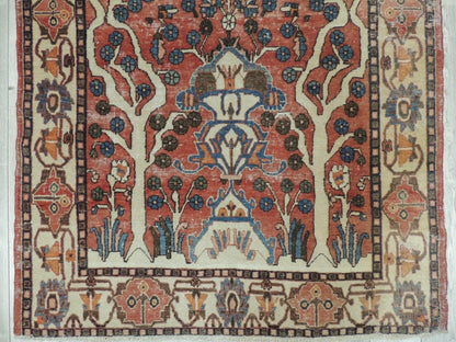 Exquisite Distressed Fine Persian Area Rug 5x7 Ft
