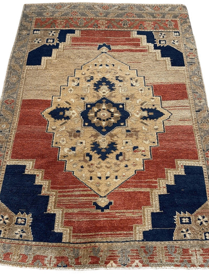 Tapis oushak fait main exquis 3'7''x5''