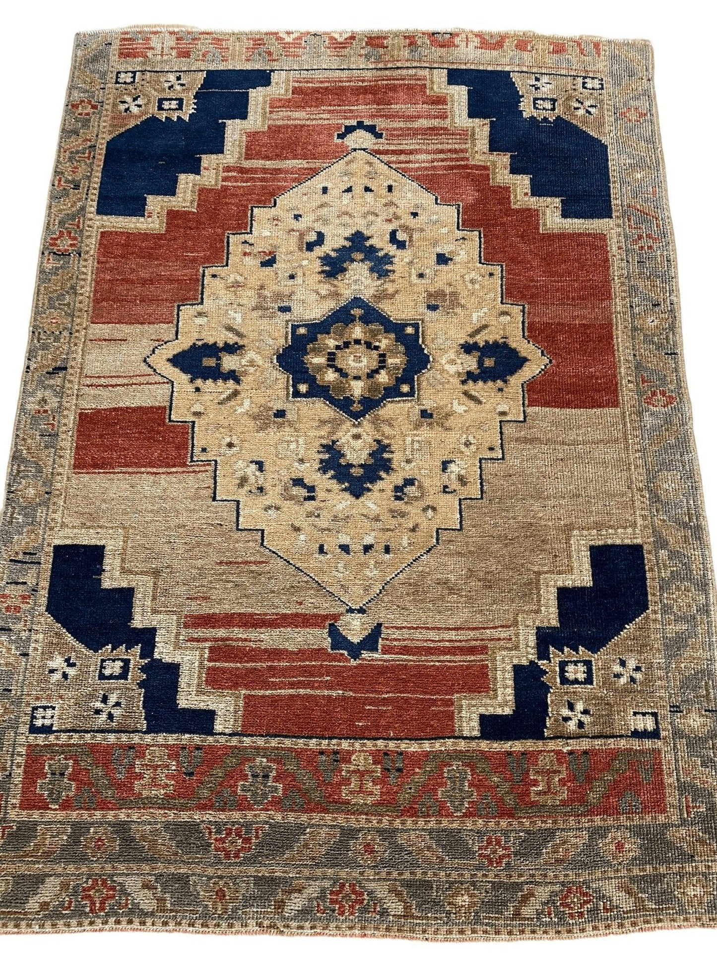 Tapis oushak fait main exquis 3'7''x5''