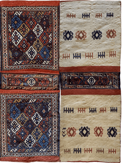 Exquisite Persian Qashqai Nomadic Vintage Khorjin ‘Saddle bag’