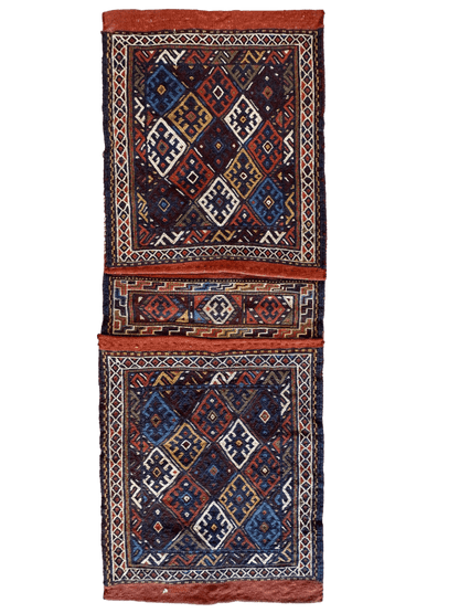 Exquisite Persian Qashqai Nomadic Vintage Khorjin ‘Saddle bag’
