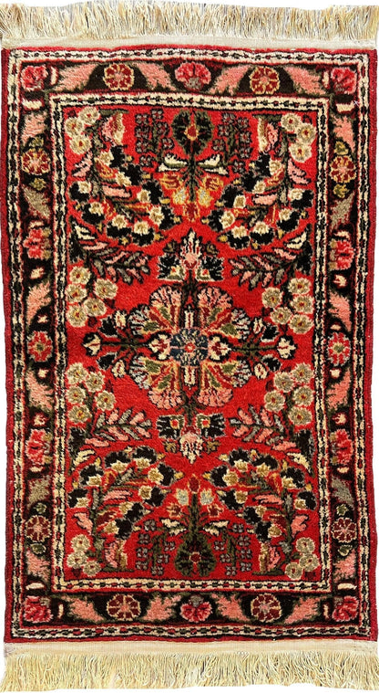 Utsökt liten Sarouk-matta 1'10''x3 Ft