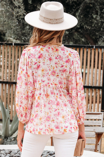 Sienna Blumen Quasten Bindetunika Bluse