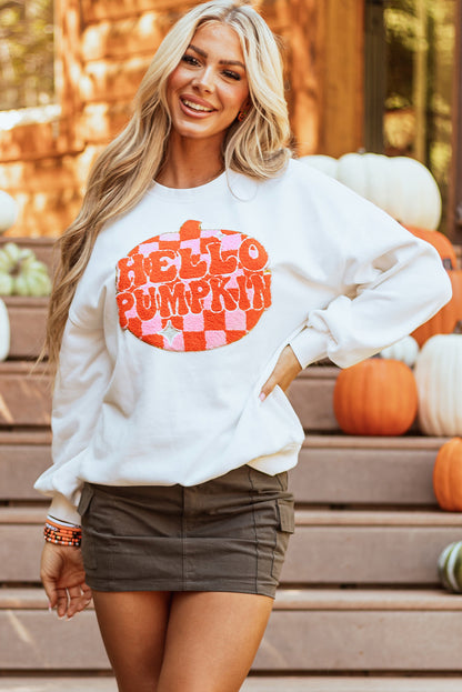Bluza z kapturem Blair Halloween z łatami i dynią