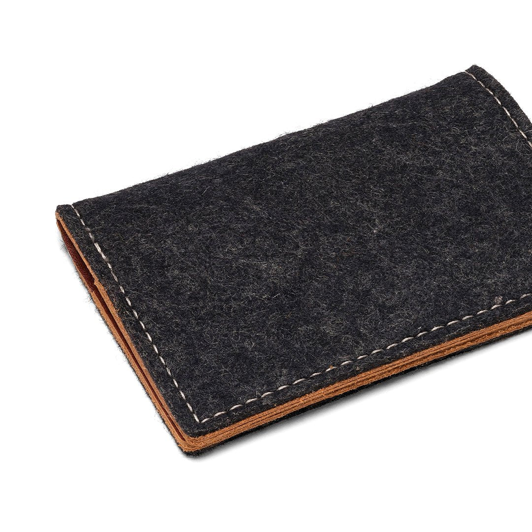 Felt and Leather Bifold Wallet