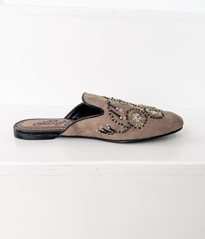 Kwiatowe Island Flats w kolorze taupe