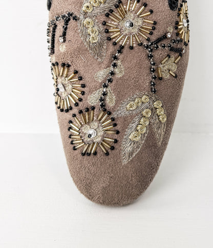 Kwiatowe Island Flats w kolorze taupe