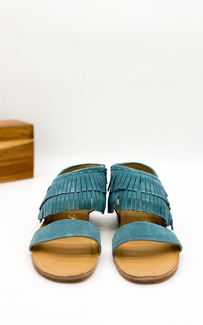 Sandalo Fringe Star in Teal