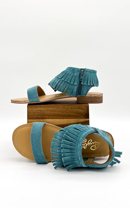 Sandalo Fringe Star in Teal
