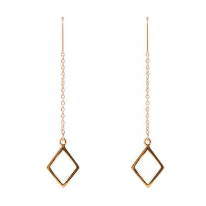Orecchini a filo geometrici in bronzo