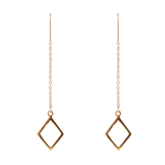 Orecchini a filo geometrici in bronzo