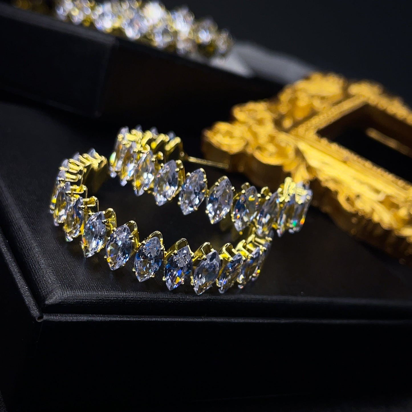 Kolczyki koła Glam Crystal