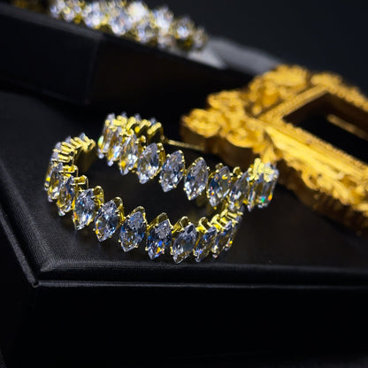Kolczyki koła Glam Crystal