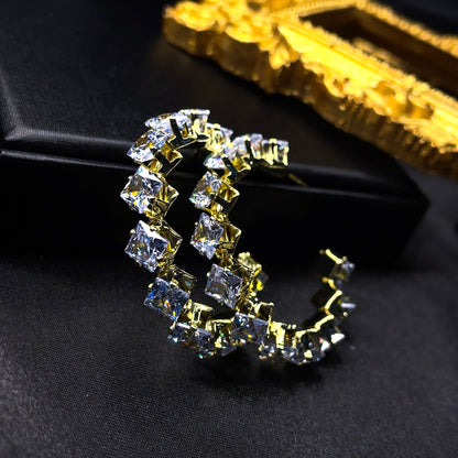 Kolczyki koła Glam Crystal