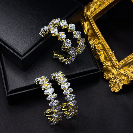 Kolczyki koła Glam Crystal
