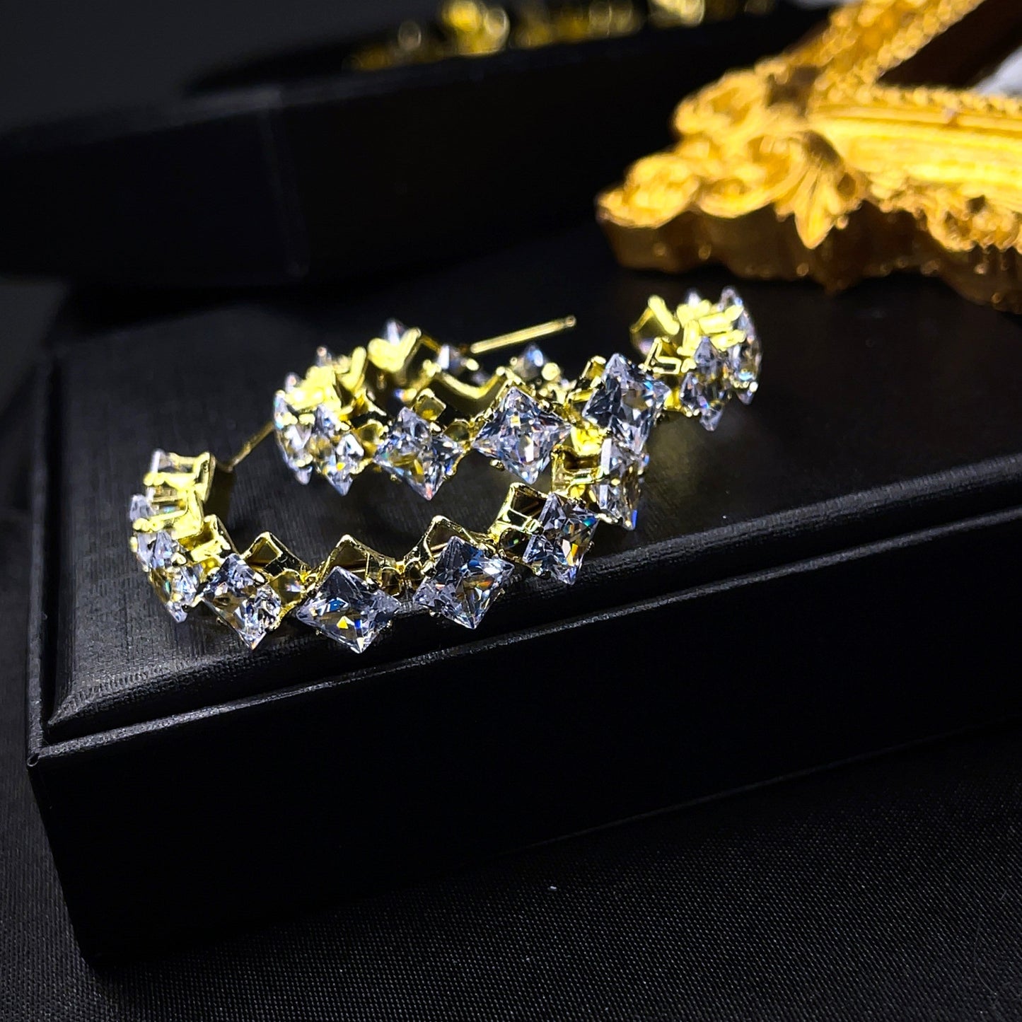 Kolczyki koła Glam Crystal