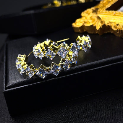 Kolczyki koła Glam Crystal
