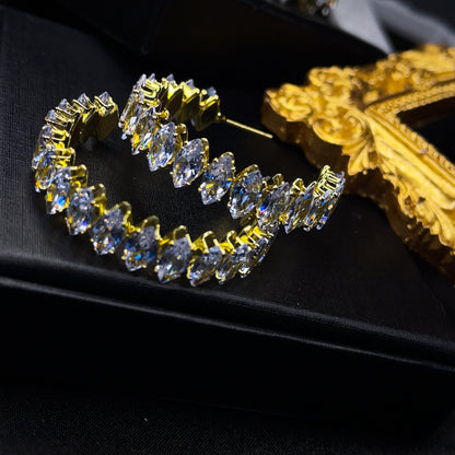 Kolczyki koła Glam Crystal