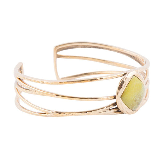 Bracciale a polsino in diaspro verde
