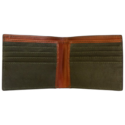 Smith & W vaxad canvas bi-fold plånbok