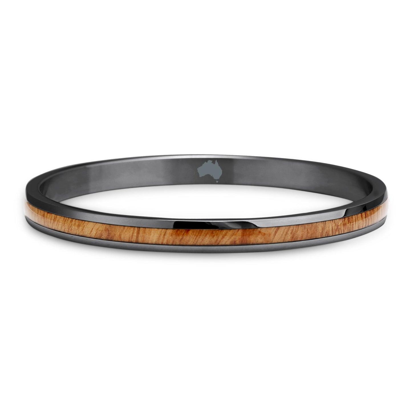 Armband i gummiburl - Gunmetal
