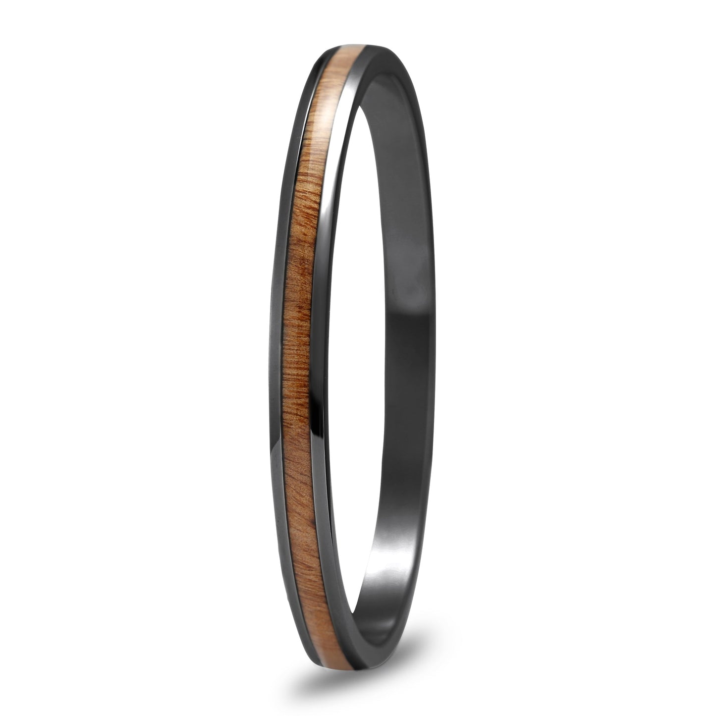Armband i gummiburl - Gunmetal