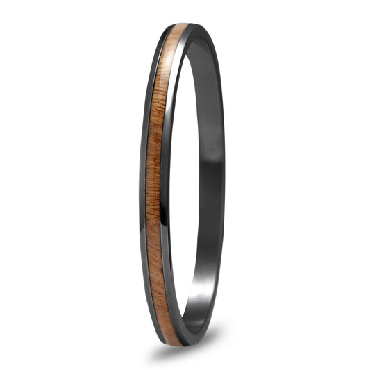 Armband i gummiburl - Gunmetal