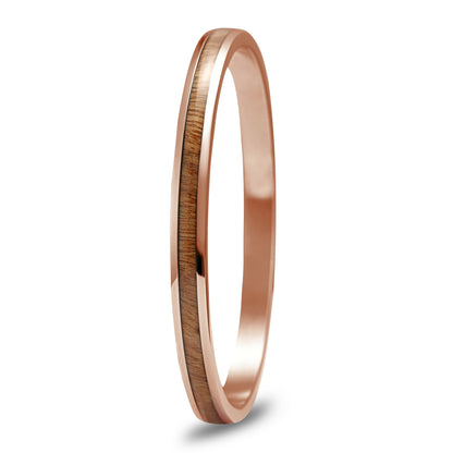Tannburl-armbånd - Roségull